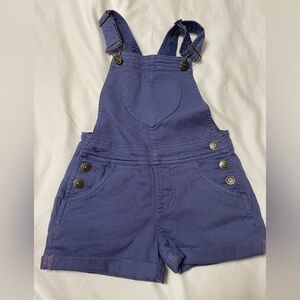 Mini Boden Purple Overalls with Heart Detail